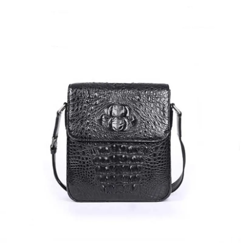 

moben business male Thailand crocodile leather Single shoulder bag Male aslant fashion Men's bags