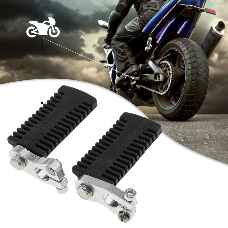 Pegs Universal Pé para Motocicleta e Moto, Descanso Para Pés, Footests, Rider para 47cc, 49cc, Mini Motor, Bolso Dirt Pit Bike, 2pcs