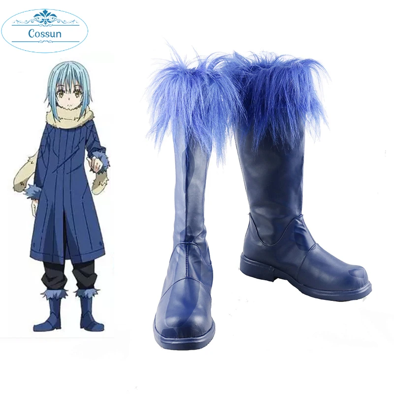 

Rimuru Tempest Shoes Cosplay Tensei Shitara Slime Datta Ken Cosplay Boots Blue Shoes Custom Made Any Size