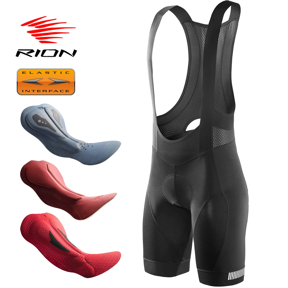 

RION Men Cycling Bib Shorts Bretelle Tights Bike Bicycle Clothing Pants Pad MTB Biker Man Braces Leon Elastic Interface Riding