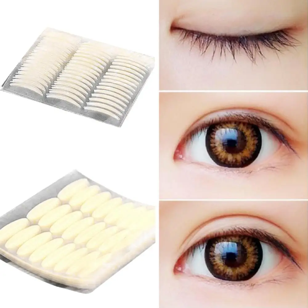 48PCS Double Eyelid Tape Invisible Double Eyelid Stickers Transparent Self Adhesive Double Eye Tape Ladies Eye Makeup Tools