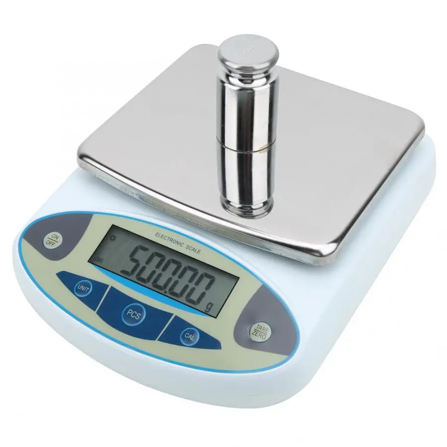 5000g 0.01g Digital Scale Lab Weighing Electronic Balance Jewelry Scale 100-240V for Commerce School Scientific