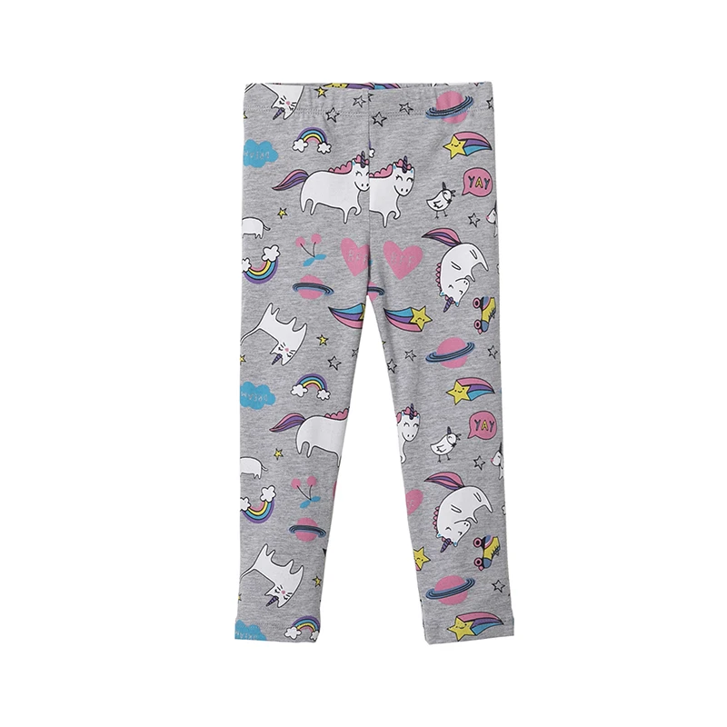 FJFille-Leggings 100% en coton pour filles, pantalons skinny à imprimé dessin animé, pour enfants, fjKF083