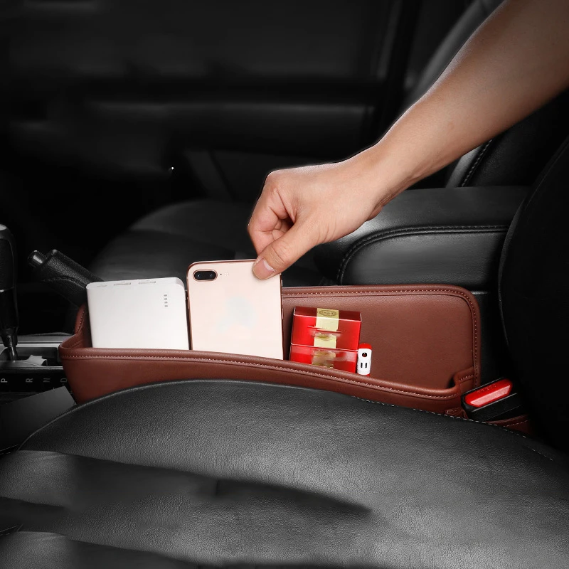 Seat Gap Storage Box Quilting Stuffing Bag Mobile Phone Storage Bag Decoration Car Accessories For Toyota Avalon 2019 2020