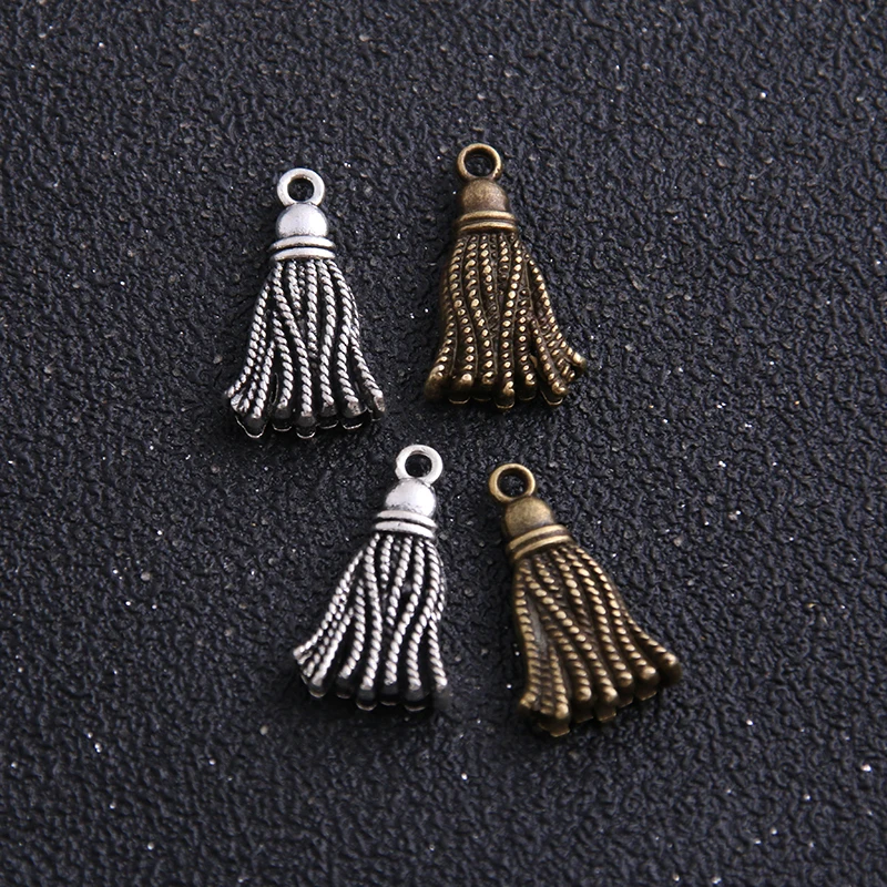 10pcs 12*20mm Alloy Jewelry Making Besom Fashion Necklace Pendant Bracelet Charms Handmade Craft