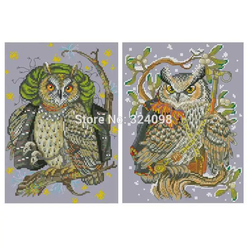 

Wizard Witch Owl patterns Counted Cross Stitch 11CT 14CT DIY wholesale Chinese Cross Stitch Kits Embroidery Needlework Sets