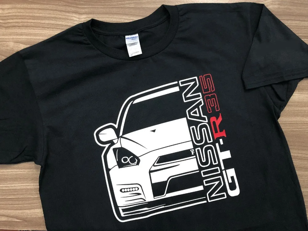 

Hot Sale 100% Cotton Classic Japanese Car Fans Gt-R35 Tee Shirt Custom Aldult Teen Unisex Digital Printing Fashion Funny