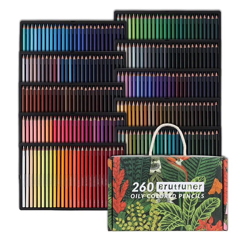 2021 new 520 color oily professional colored pencil set for student artist sketching pencils stationery non-heavy colored pencil