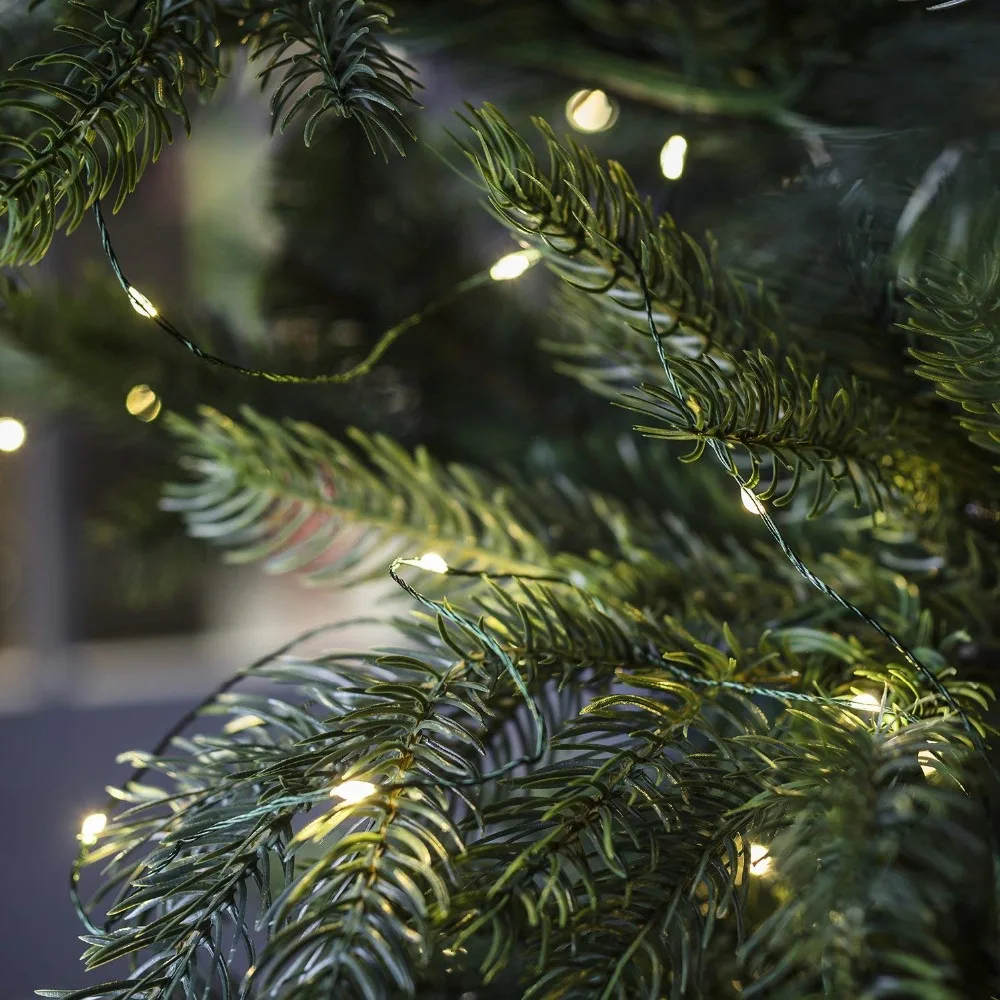 100M LED String Lights Green Wire Fairy Lights Warm White Garland for Outdoor Home Wedding Christmas Party Garden Decoration