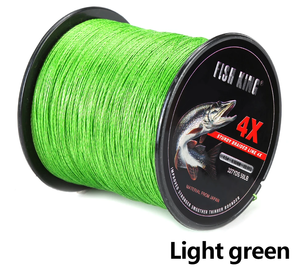 FISCH KÖNIG 300M/500M Geflochtene Draht PE Geflochtene Angelschnur 0.4 #-6.0 #0,10mm-0,40mm 8-60LB 4 Stränge PE Multifilament Angelschnur – Detail 11