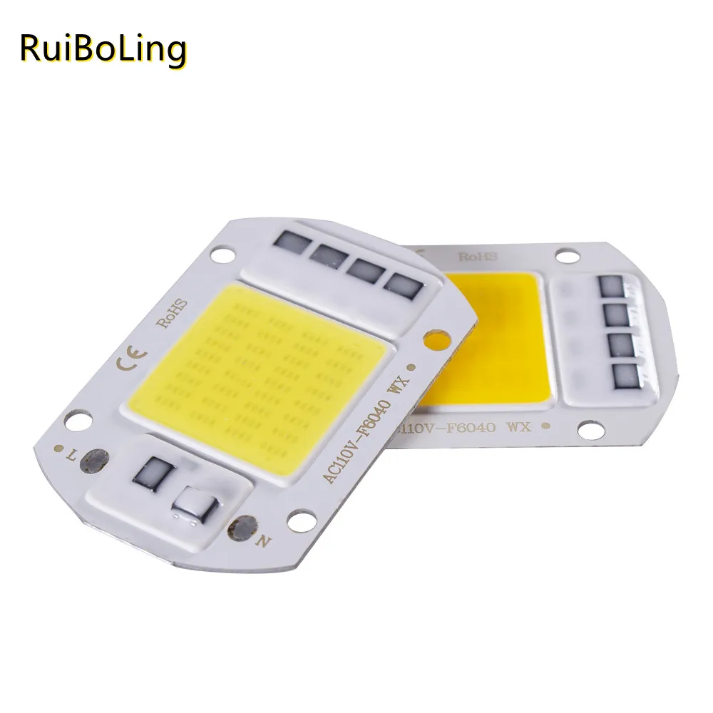 LED COB Chip Lamp  20W 30W 50W 220V Smart IC No Need Driver LED Bulb  for Flood Light Spotlight DIY Lighting