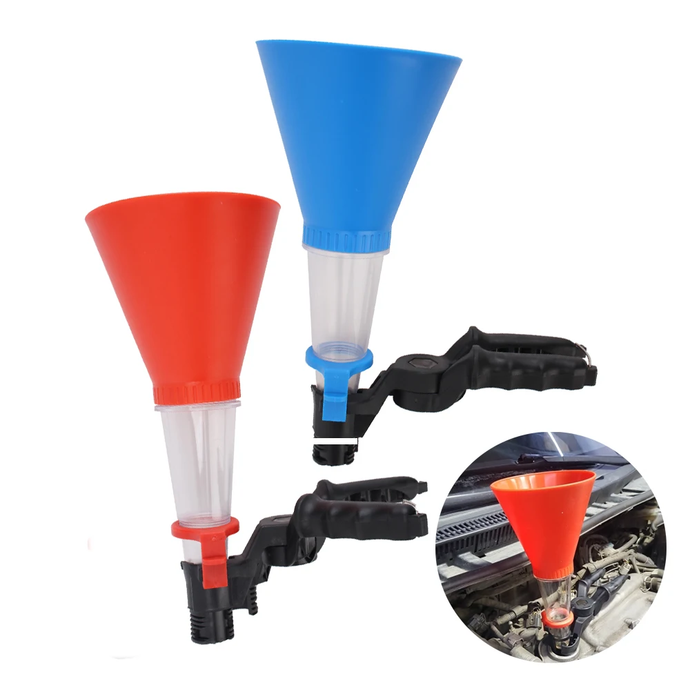 Universal Funnel Spout Oil Filter Fuel Change Coolant Filling Brake Bleeder Fluid Repair Tools Motocycle Truck Car Accessories