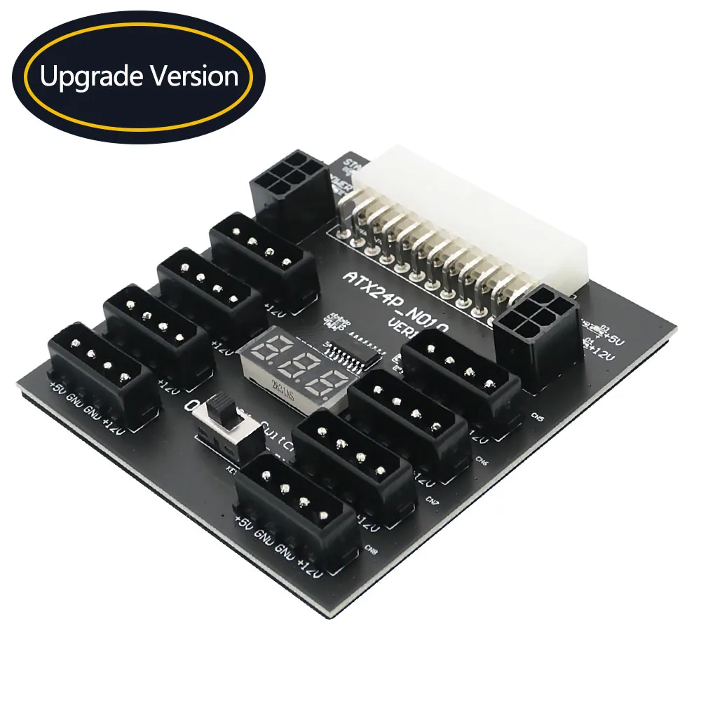 

Upgrade Version ATX Power Supply Breakout Board With 4 Pin and 6Pin power connector for CHIA Mining