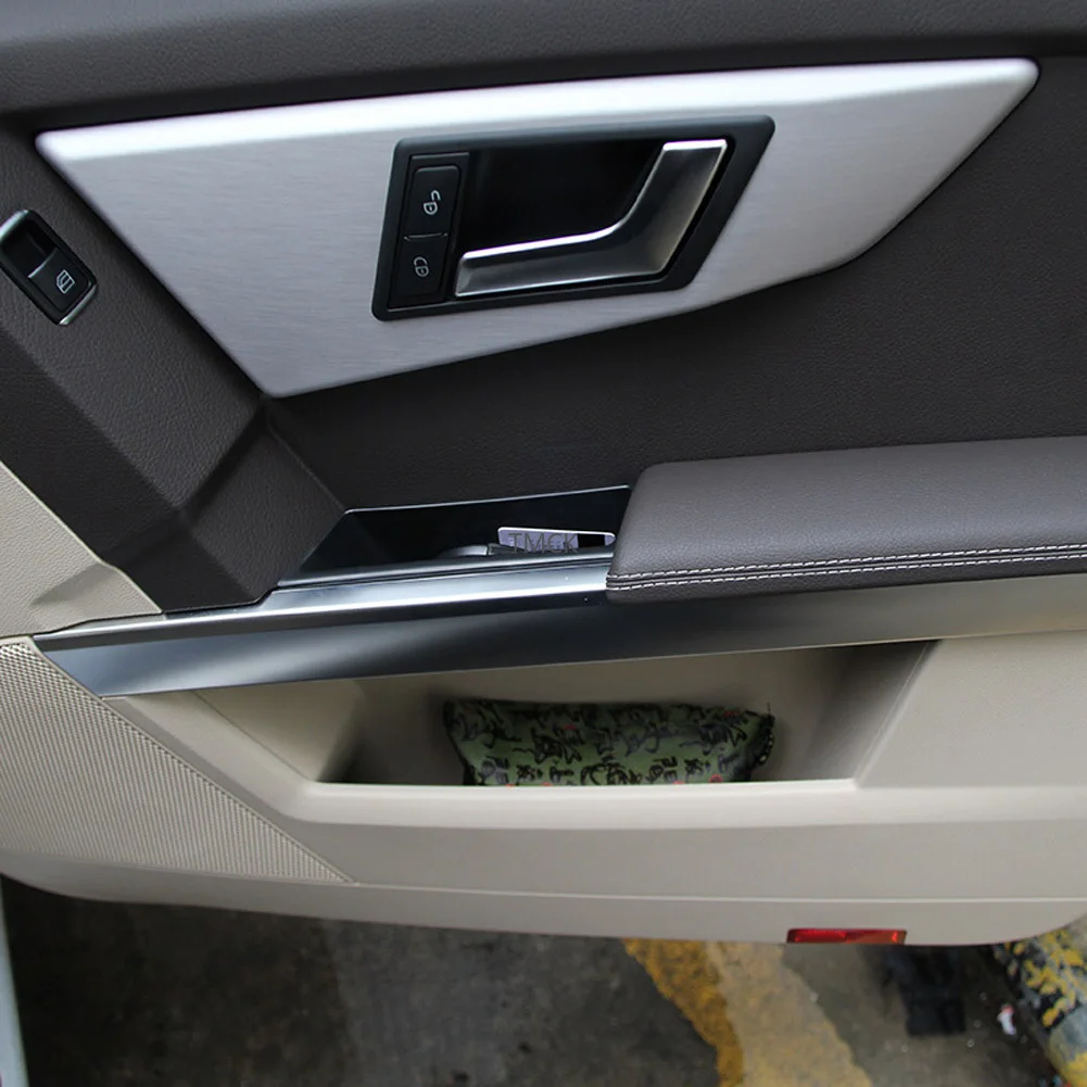 For Mercedes Benz GLK Class X204 GLK200 220 250 260 300 2008-2015 Car Front+Rear Door Armrest Storage Box Organizer Tray Holder