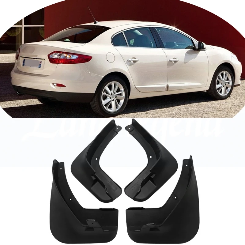 OE Styled Molded Car Mud Flaps For Renault Fluence Samsung SM3 2009-on Mudflaps Splash Guards Flap Mudguards Car Styling
