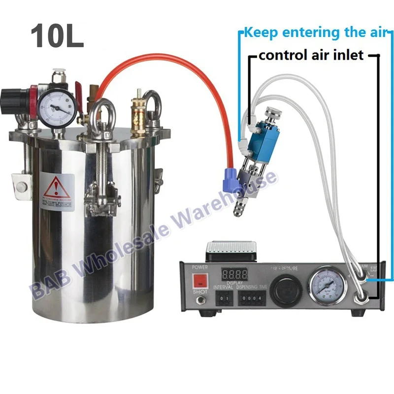 Digital Silicone Adhesive Glue Dispenser Machine Epoxy Resin Automatic Glue Dispenser,Solder Paste Dispensing Machine,10L Tank