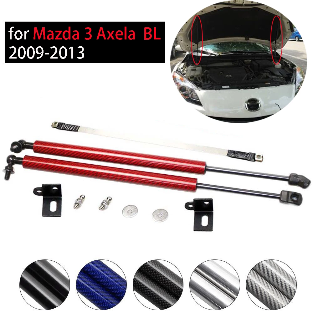 Hydraulic Dampers for Mazda 3 Axela BL 2009-2013 2PCS Front Hood Bonnet Modify Gas Struts Piston Lift Support Rod Shock Absorber