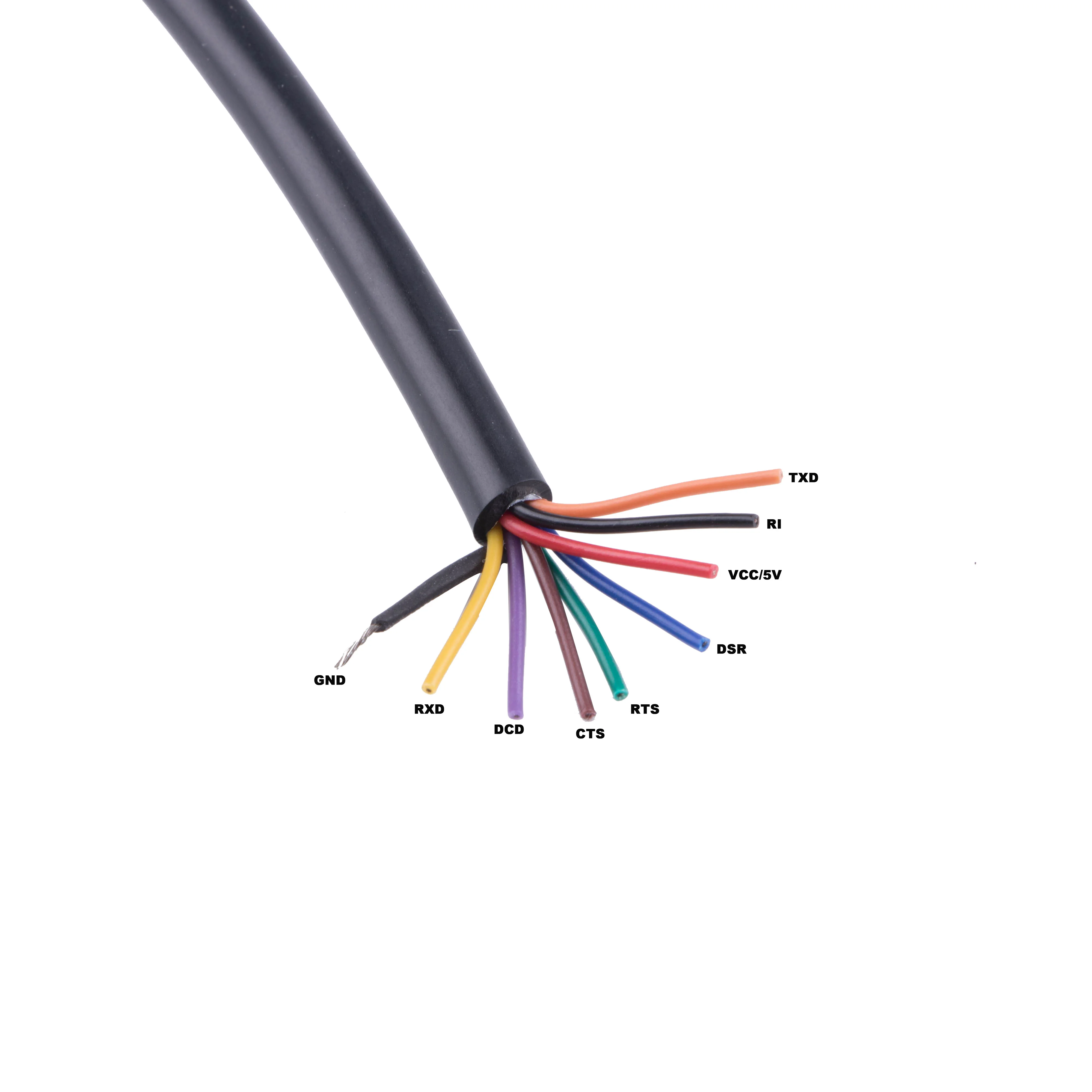 Ftdi usb ao cabo do conversor do adaptador de série da extremidade do fio de rs232 8pin 9pin