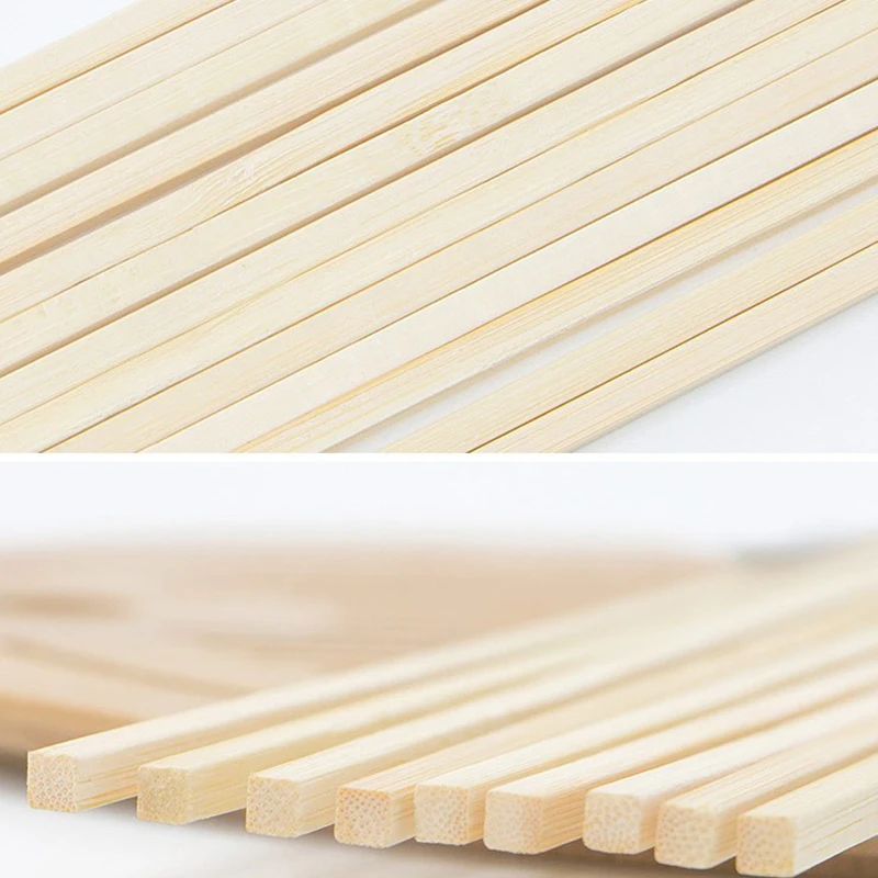 18cm*3mm square Bamboo Skewers Disposable Paddle Stick Wooden BBQ Kebab Food Meat Fruit Stick Restaurant Bar Kitchen Accessories