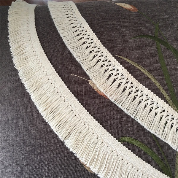 

beige ivory 15 yard cotton tassels fringe tapes lace trim ribbon sewing fabric 2cm-6cm wide M53S16