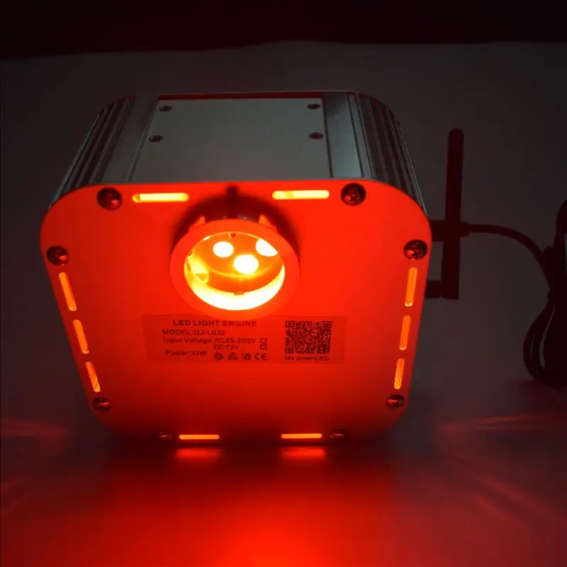 Fibra Óptica LED Light Engine para teto, Twinkle Decore, Bluetooth App, 32W, 1X, RGBW