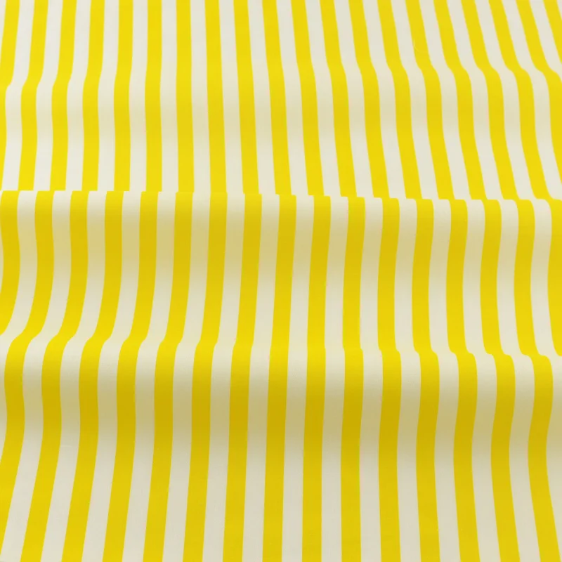 Cotton Fabric Meter Dress Material Sewing Yellow And White Strips Designs Scrapbooking Twill Telas De Algodon Para Patchwork