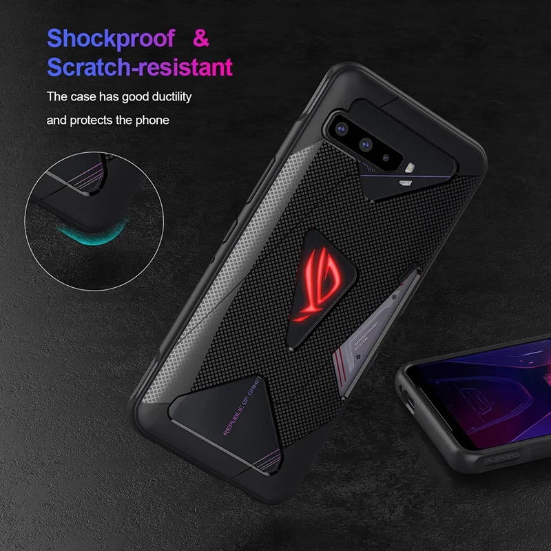 Mobile Phone Shell for ASUS ROG Phone 3 5 Smartphone Protective Cover Soft TPU Case for ROG5 ROG3 Gaming Phone Accessories