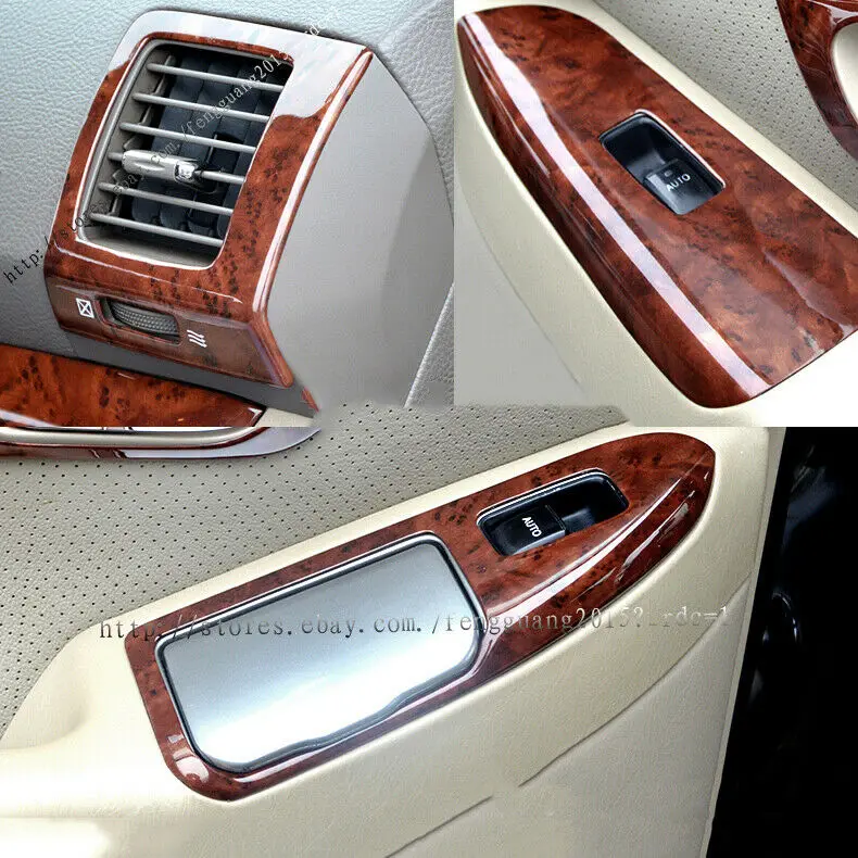 For Toyota Land Cruiser Prado FJ120 2003-2009 Wood Grain WOOD DASH KIT TRIM PANEL