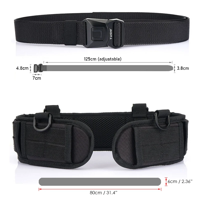 HSSEE Fashion Tactical Girdle for Men 1200D Real Nylon Outdoor Sports Belt Metal Buckle Quick Release Military Army Belt Male