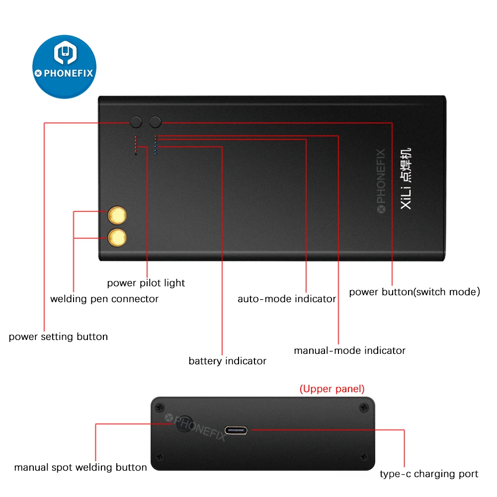 Portable Mini Spot Welder Integrated Welding Machine with Quick Release Pen Silicone Wire 18650 Battery Nickel Plate Spot Welder