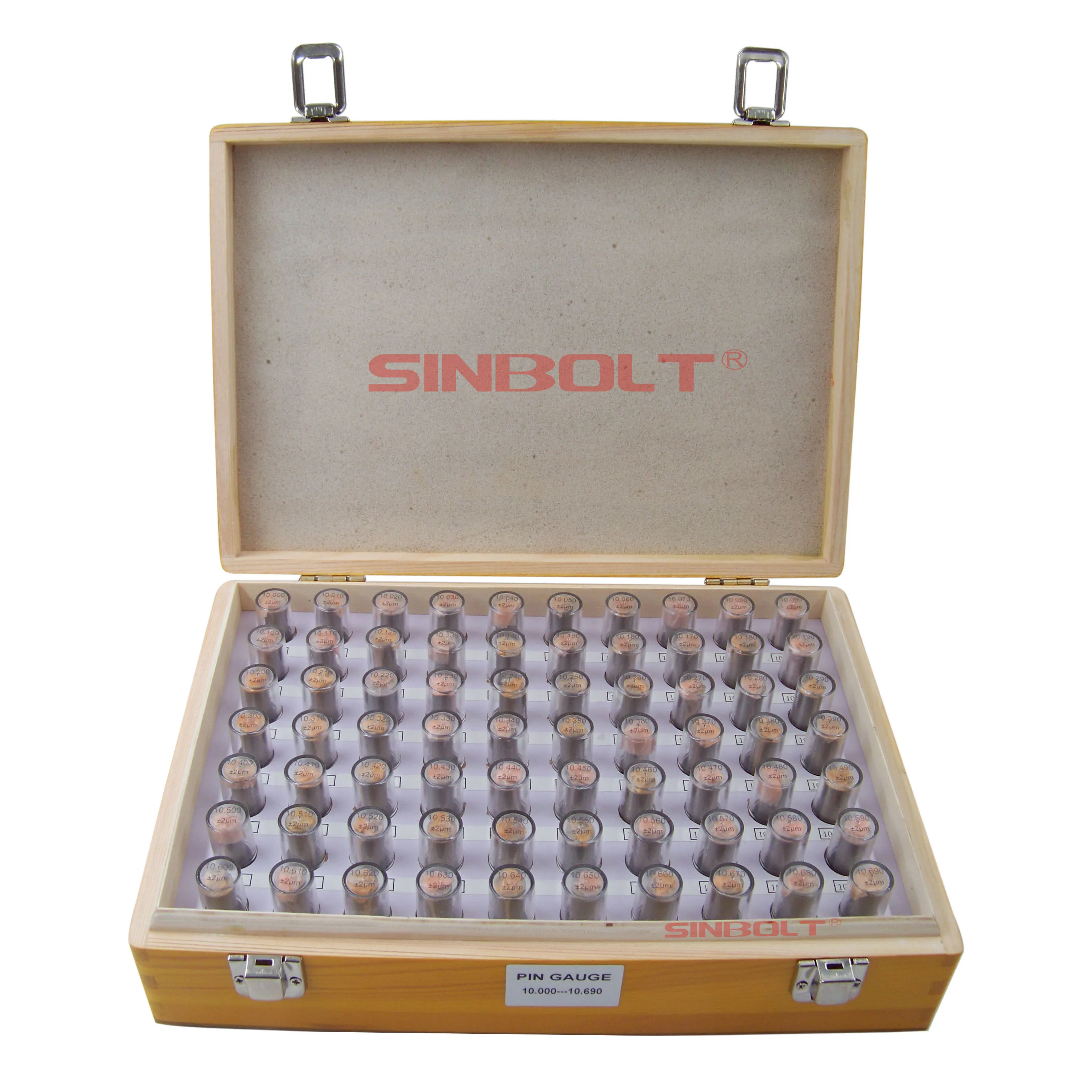 10.000mm--11.000mm,101pcs, conjunto de medidor de pino métrico sinbolt entrega rápida!