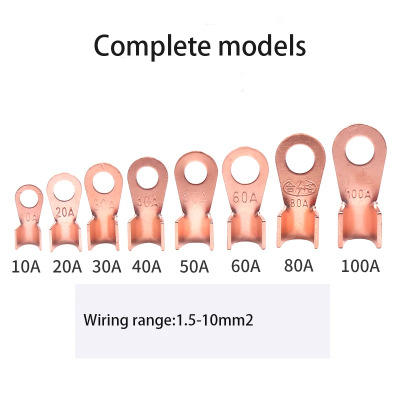 Cold press terminal OT open nose brass terminal wire copper nose crimping wire ear connector UT