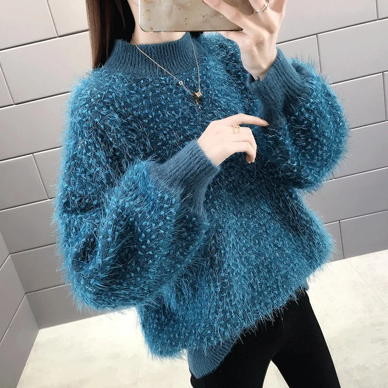 Pullover Women Sweaters Knit Sweater Loose Long Sleeve Autumn Winter Pullovers Sweater 2020 Women's Jumper