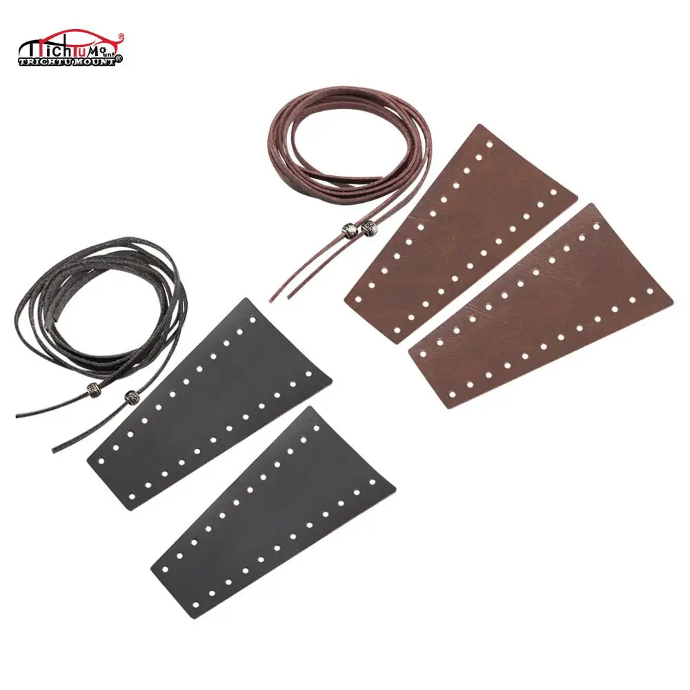 PU Leather Grips Motorcycle Handle Grip Throttle Covers Retro Wraps For Harley Sportster Dyna For Indian Scout Chief Vintage