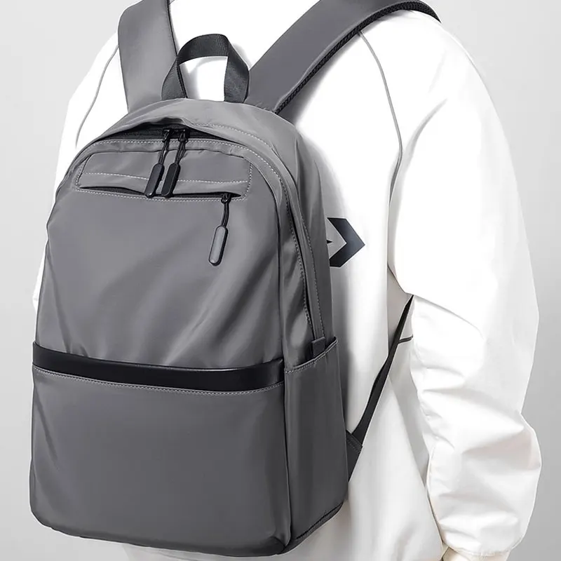 Nieuwe Mode Mannen Polyester Rugzak Zwart Schooltassen Voor Tiener Jongens 15.6 Inch Laptop Rugzakken Mochila Masculina Hoge Kwaliteit