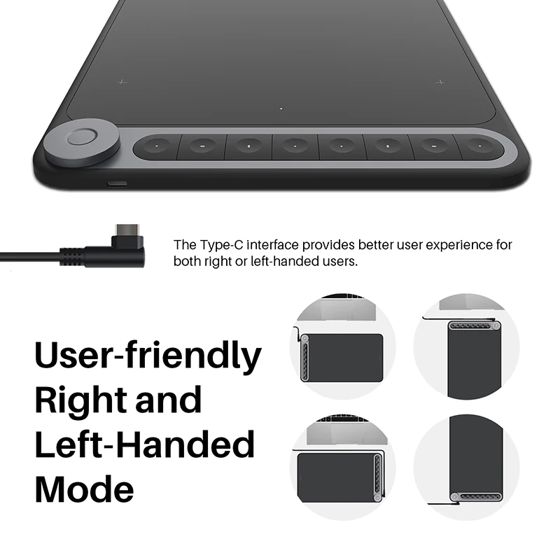 Huion Inspiroy Dial Q620M Graphic Tablet Wireless Drawing Digital Pen Tablet 8 Programmable Press Keys 8192 Levels Pressure Styl