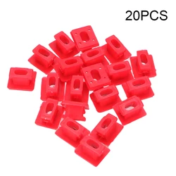20pcs/set Car Fasten Clips Red Insert Grommets Panel Fixing Buckles For BMW E46/E65/E66/E83N Dashboard Dash Trim Strip Clips