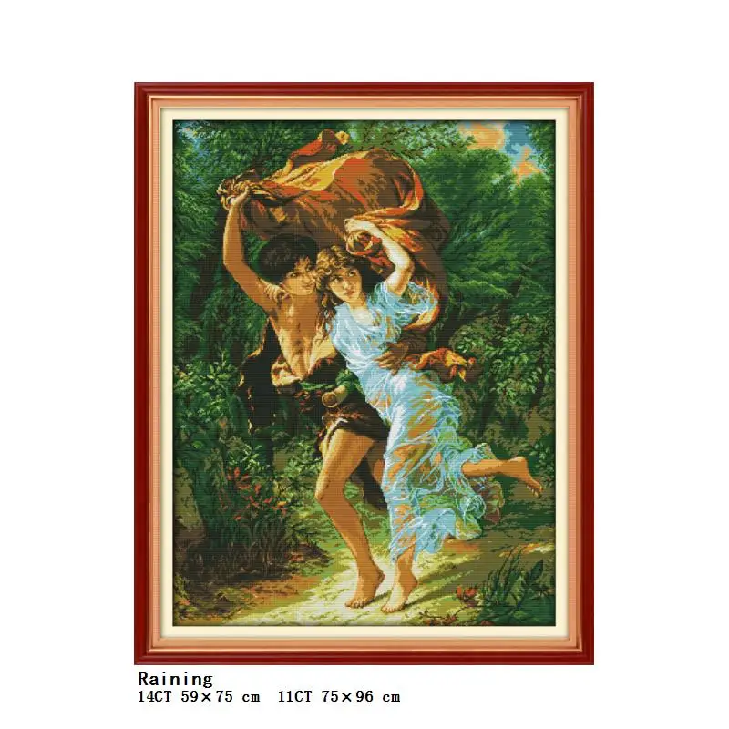 Couple character series cross stitch Kit Aida 14CT white 11CT printing DIY needlework embroidery set home decorative painting