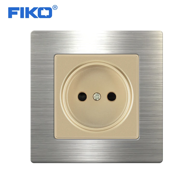 

FIKO EU Standard Power Outlet EU/Russia Wall Socket family hotel , 16A stainless steel panel socket ,86*86mm