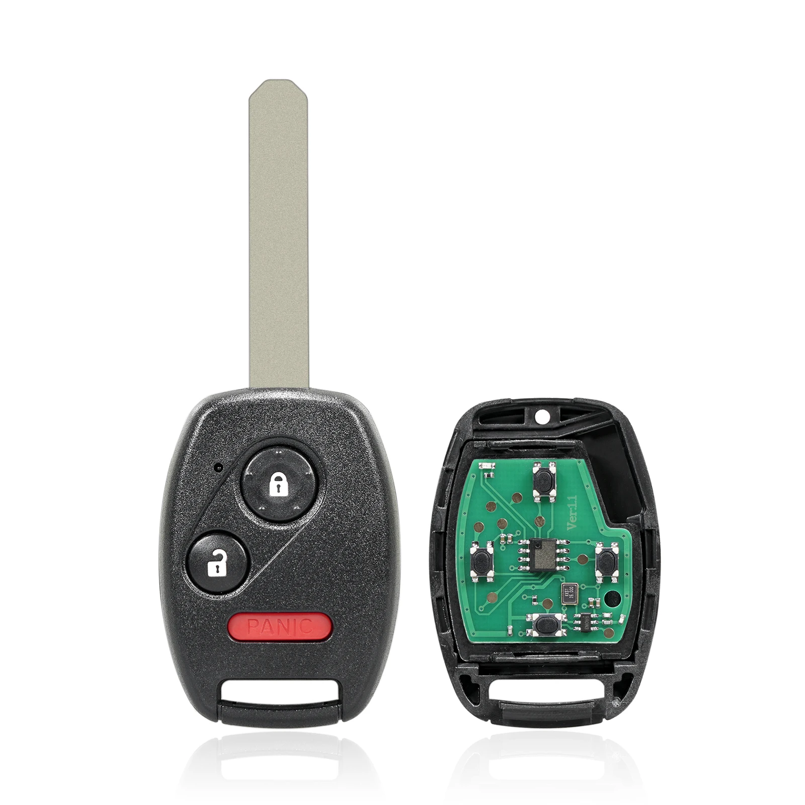 QWMEND for Honda Key OUCG8D-380H-A Remote Car Key for Honda Accord Fit Civic Odyssey 2003-2007 313.8Mhz ID46 Chip 2+1 Buttons