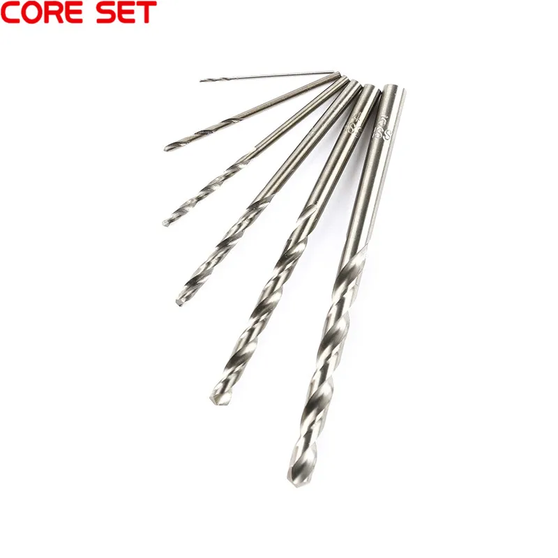 5 Chiếc Thẳng Vít Vặn Khoan 0.5-5Mm 16 Kích Thước Đầu Kẹp Mũi Khoan Thép Không Gỉ Mũi Khoan Xoắn Thẳng vít Vặn Treo Tường