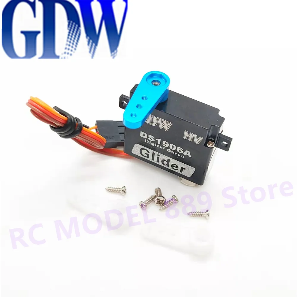 GDW DS1906A DS1906B DS1906-A DS1906-B Glider DLG F3K 3.2kg 8.4V High Speed All Metal Digital Mini Steering Gear 8g Replaces KST