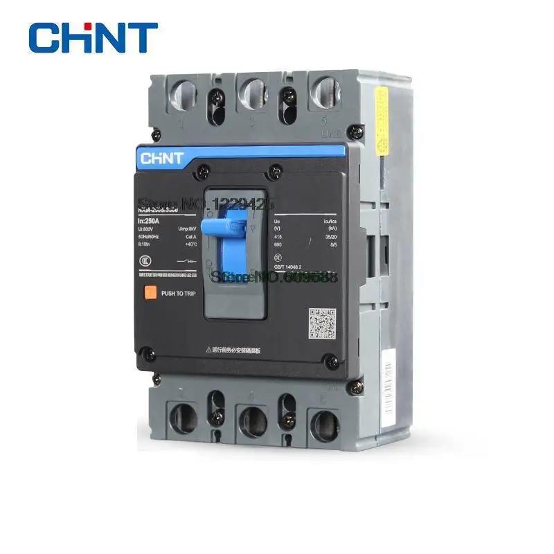 CHNT 50A 63A 80A 100A 125A MCCB Molded Case Circuit Breaker Air Switch 3P NM1 NXM NXM-50S/3300 NM1 NXM-63/3300 NXM-80S/3300