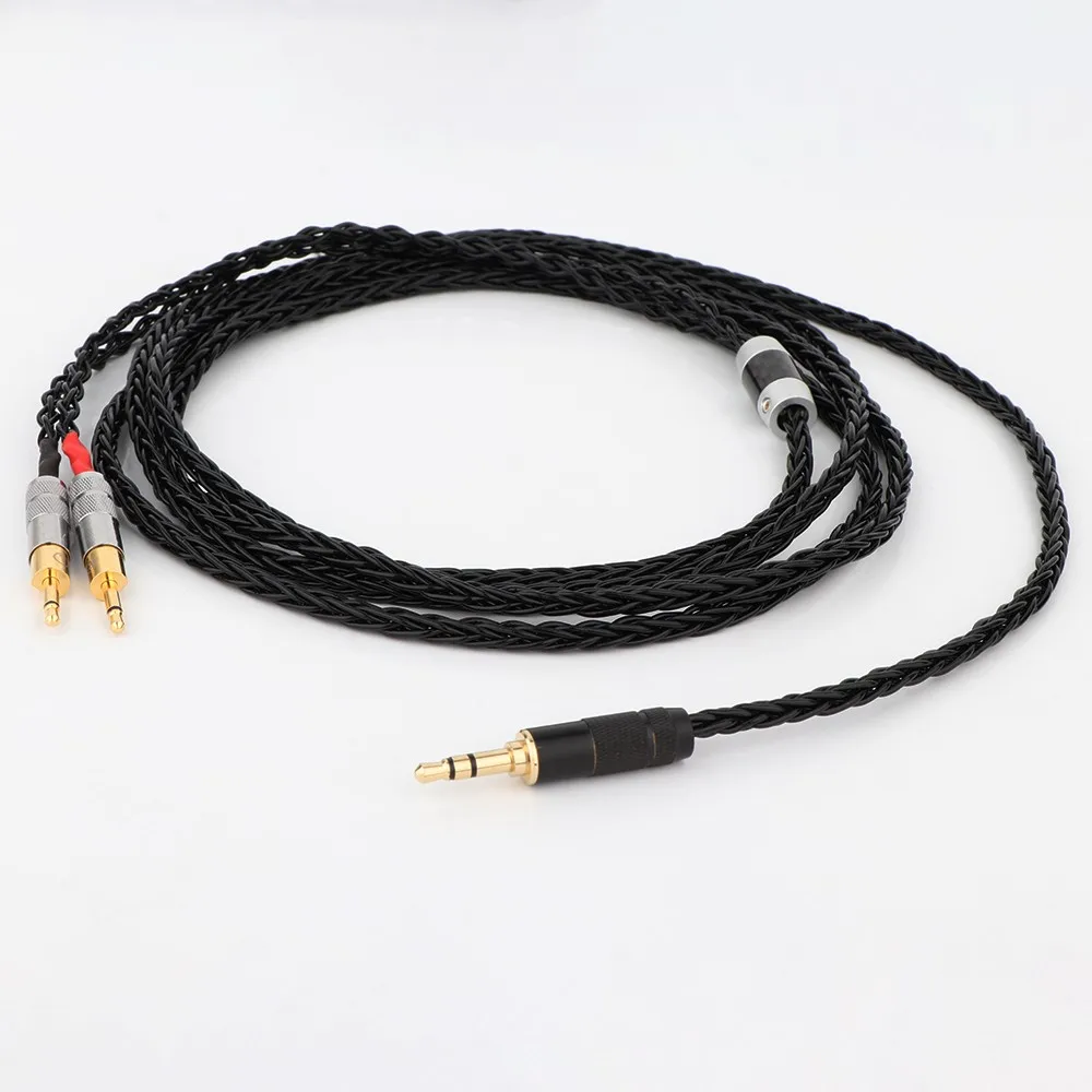 Upgrade 4.4mm/2.5mm Balance Audio Cable for Sennheise HD700 Headphone Headse 8 Shares Single Crystal Copper Plated Silver Line