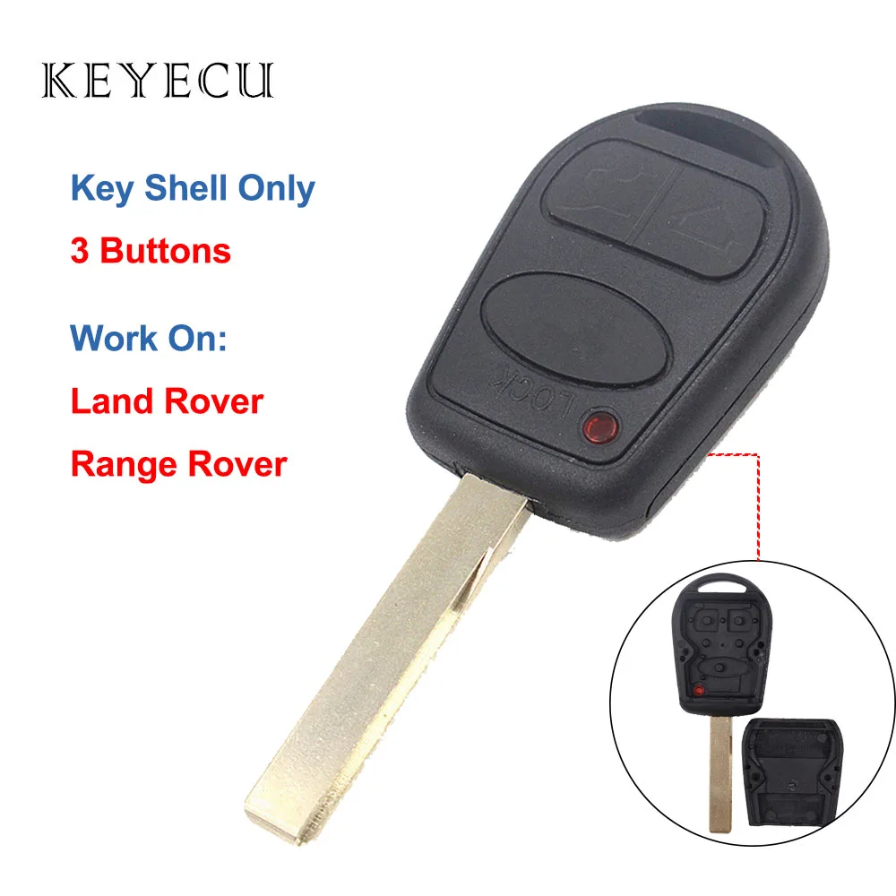 Keyecu for Land Rover Range Rover L322 HSE Vogue 2002 2003 2004 2005 2006 Car Remote Key Shell Case Fob