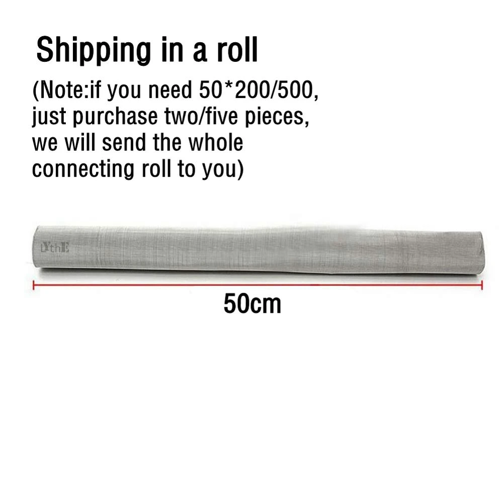 100X50Cm 304 Jaring Penyaring Baja Tahan Karat Jaring Logam Perbaikan Depan Jaring Filtrasi Kawat Tenun Lembar Skrining Filter