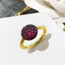 High Quality Beehive Style Gold Color CZ Ring For Women Fashion Jewelry