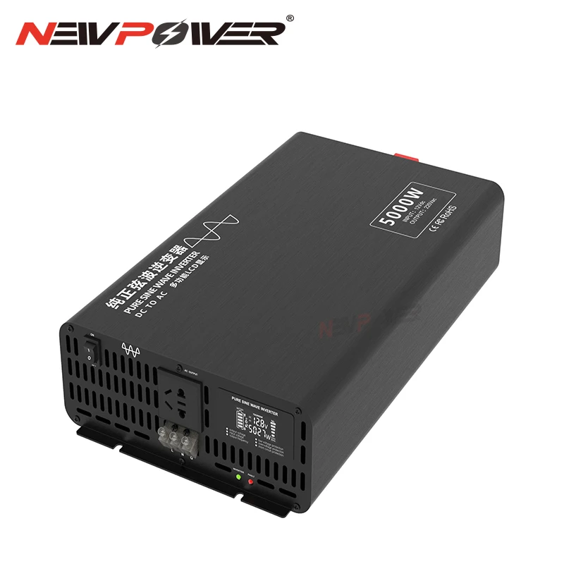 4KW 5KW LCD display Power Inverter Off Grid Dc to Ac 12V/24V/36V/48V/60V/72V/84V to 220V 110V Pure Sine Wave Inverter 50HZ 60HZ