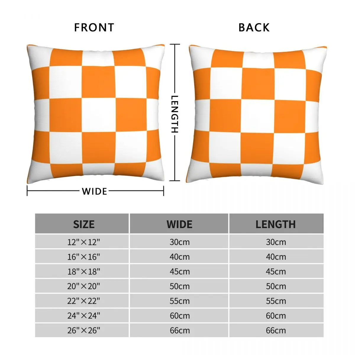 Tennessee Vols szachownica kwadratowa poszewka na poduszkę pościel poliestrowa aksamitna wzór Zip Decor poszewka na poduszkę