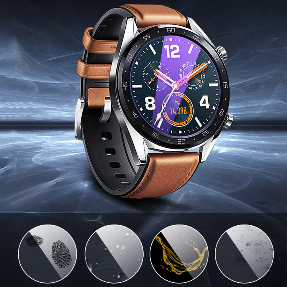 Premium Tempered Glass For Huawei Watch GT1/GT2 Smartwatch Screen Protector Explosion-Proof Film Accessories Anti Purple Light